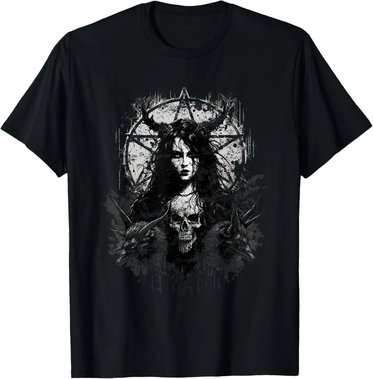 Emo Satanic T-Shirt Mens Womens Tees Top Mens, Vintage Classic T-Shirt Mens Womens Tees Top_viptrois.com