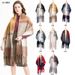 Unisex Coarse fringe coarse braid circle sand check scarf thickened double sided splicing scarf shawl_viptrois.com