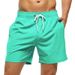 Men's Swim Trunks Summer Swimming Board Quick Dry Beach Shorts With Side Pockets And Mesh Lining Swimwear Bathing Suit_viptrois.com