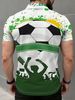 Polo Uomo Poliestere Non Elastico Taglio Dritto Stampa Calcio Folla Stile Dinamico Sportivo Casual Per Eventi E Uso Quotidiano_viptrois.com