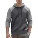 Men's Contrast Color Raglan Hoodie – Plaid Pattern Long Sleeve Casual Jacket (Military Green/Khaki, Gray/Black, S-XXXL)_viptrois.com
