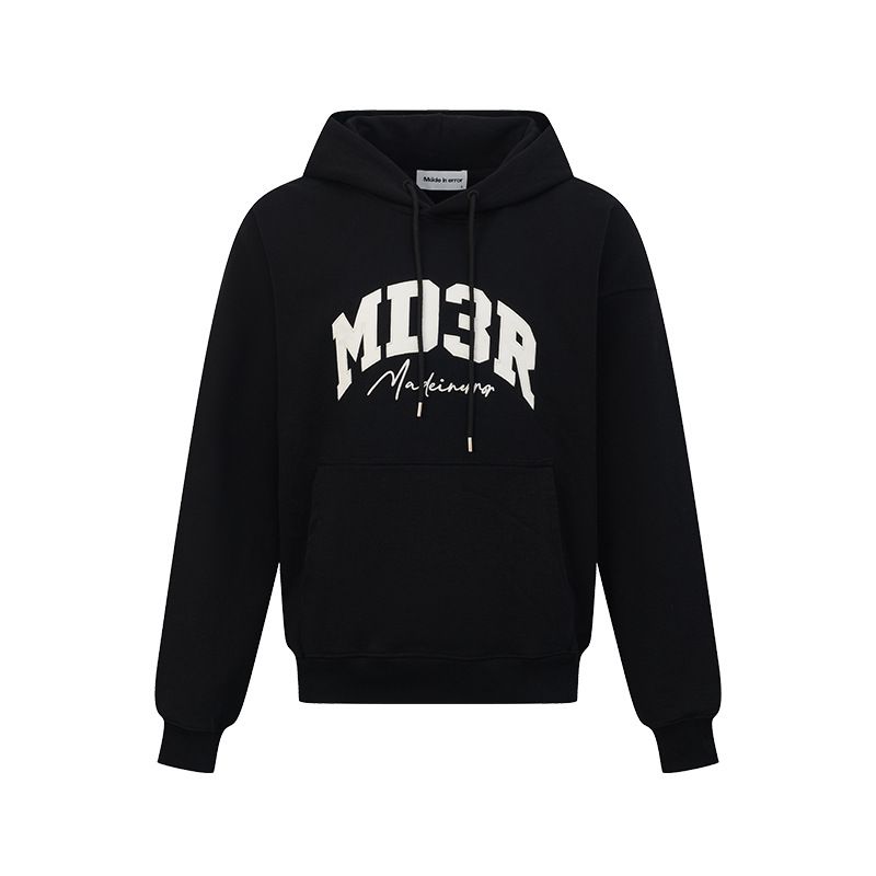 Men's Premium Cotton Hoodie With Satin Letter Embroidery – Minimalist Pullover Sweatshirt For Casual & Streetwear_viptrois.com