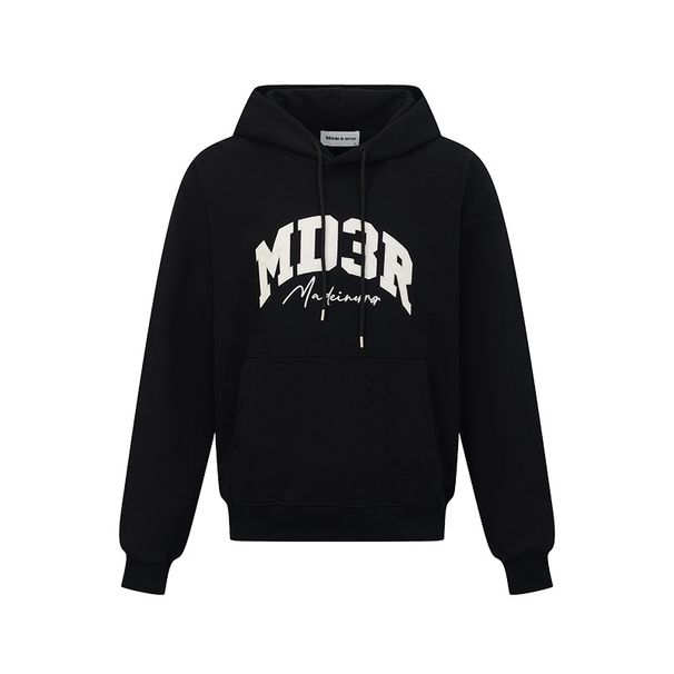 Men's Premium Cotton Hoodie With Satin Letter Embroidery – Minimalist Pullover Sweatshirt For Casual & Streetwear_viptrois.com