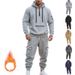 Men's Fleece-Lined Hoodie & Jogger Set – Winter Workwear-Inspired Casual Outfit For Outdoor & Streetwear (Black, Khaki, Grey, Navy, Charcoal)_viptrois.com