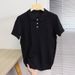 High Grade Temperament Knitted Polo Shirt Men's Thin Breathable Jacquard Texture Slim Short Sleeved Trend_viptrois.com