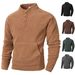 Men's Slim-Fit Stand Collar Sweatshirt – European Minimalist Long Sleeve Top (Camel/Black/Grey, Sizes S-XXXL)_viptrois.com