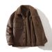 Men's Casual Faux Leather Fleece-Lined Jacket With Notched Lapel, Single-Breasted, Windproof & Warm Winter Coat For Outdoor & Daily Wear ( M-5XL)_viptrois.com