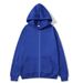 Autumn Winter Fleece Unisex Zipper Sweatshirt Cardigan Solid Color Sportswear Top_viptrois.com