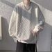 Pure American Dark Pattern Jacquard Heavyweight Trendy Brand Sweatshirt For Men Autumn Casual Cool Street Style Round Neck_viptrois.com