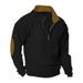 Pure Pure 2023 Cross-Border Hot-Selling Spring And Autumn European Size Men's Outdoor Casual Embroidered Color-Block Stand Collar_viptrois.com