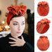 Women's Hijab Turban Elegant Retro Women's Hat Solid Color Beanie Hat Turban Female Headdress Fashion Casual Party_viptrois.com