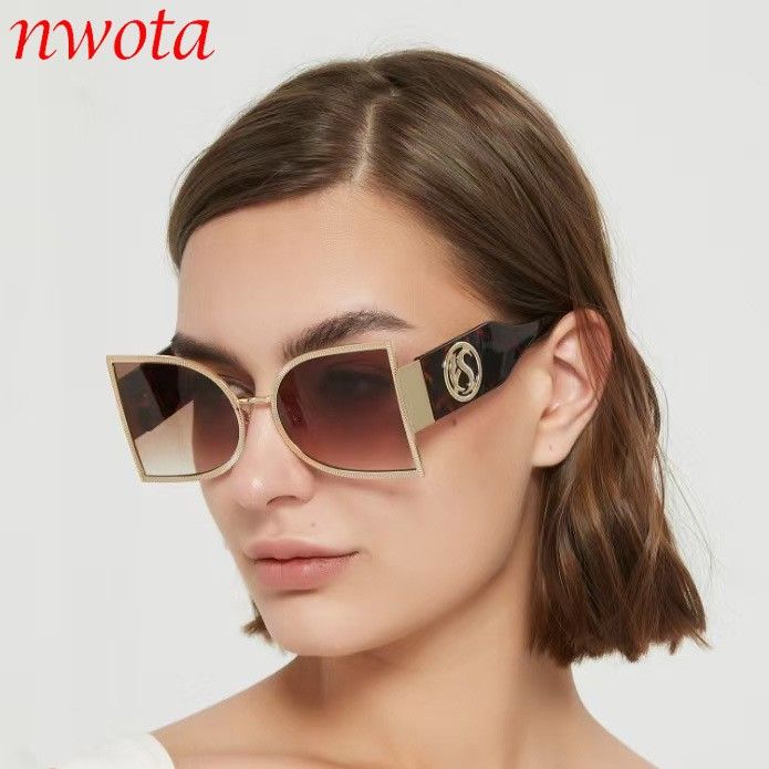 High End Semi Circular Metal Frame Fashionable And Versatile Small Face Sunglasses Street Shooting T1301_viptrois.com