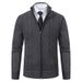 1 Cross-Border Source Vintage Jacquard Stand Collar Sweater Jacket Men Winter New Slim Fit Knitted Top For Youth_viptrois.com