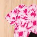 Mother & Kids INS Fashion Heart Shaped Tie Dye Full Print Short Sleeved Children's Casual Summer Suit_viptrois.com