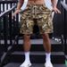 Men's Clothing Camouflage Corduroy Shorts High Quality Outdoor Leisure Sports High Street Shorts_viptrois.com