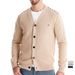 Pure 2024 Autumn Winter New V-Neck Knitted European Size Cross-Border Cardigan Slim Fit Trendy Men's Sweater Jacket_viptrois.com
