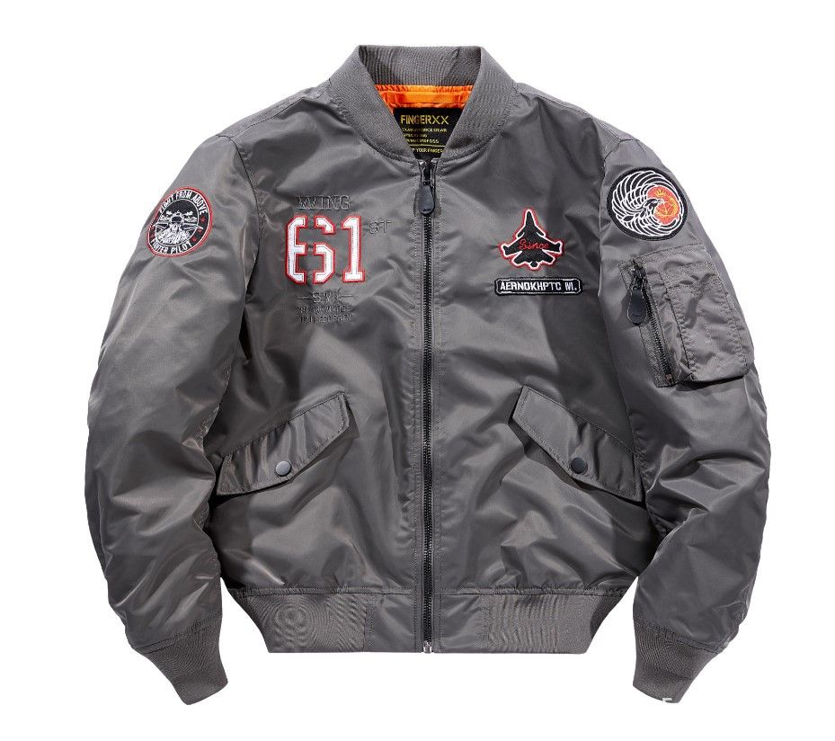 Men's Clothing Autumn And Winter New Couple Baseball Jacket Collar Coat Loose Trend Men And Women Jacket MA1 Pilot Jacket Embroidery_viptrois.com