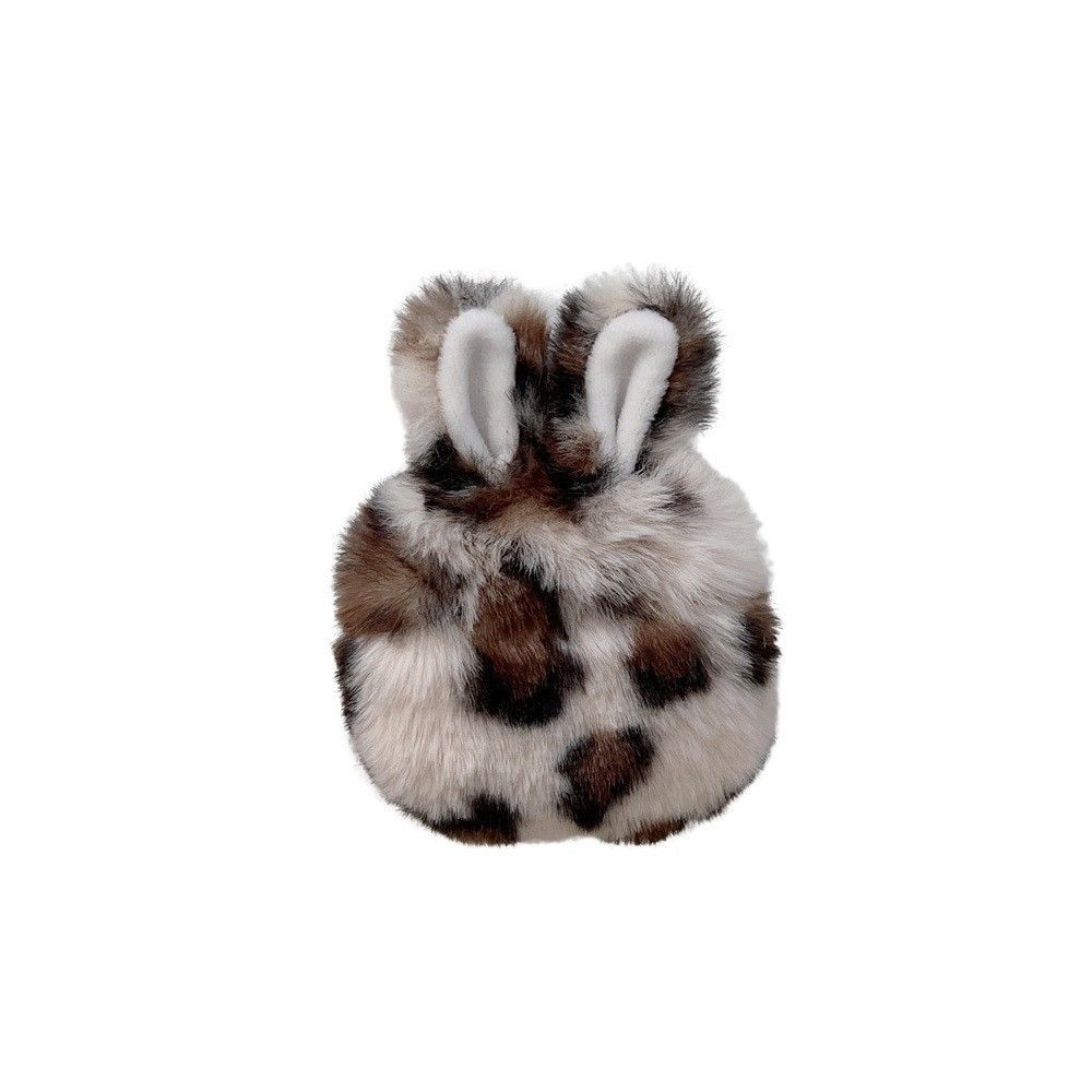 Korean Style Leopard Print Rabbit Ear Pro Earphone 2/3/4 Generation Bluetooth Plush Protective Case For Women_viptrois.com