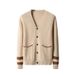 Pulse Foreign Trade New Men's Clothing European And American Thickened Cardigan Knitted Turn-down Collar Long Sleeve_viptrois.com