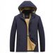 Men's Waterproof Windproof Hooded Jacket – Winter Outdoor Sports Coat With Zip Pockets (EU S-XXXL, Black/Blue/Khaki/Army Green)_viptrois.com