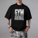 American Street Boxy Fit Fitness T-shirt Loose Super Large Size Shoulder Sleeves 240g Pure Cotton Bottoming Shirt Breathable Tide_viptrois.com