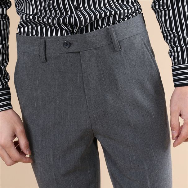 Men's Slim Fit Dress Pants For Business Casual - Wrinkle-Free & Stretchable Polyester Blend Trousers With Comfortable Tailored Fit_viptrois.com