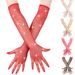 Unisex Hot diamond mesh gloves Fashion sexy stretch band diamond long gloves bungee electric sound rave party gloves_viptrois.com