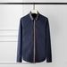 Men's Clothing Men's Slim Fit Long Sleeved Shirt Trendy Style Double Honey Embroidered Label Sales Casual Shirts_viptrois.com
