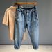 Men's Clothing Autumn And Winter New Men's Fashion Brand Retro Casual Loose Harem Tapered Daddy Non Stretch Denim Trousers_viptrois.com