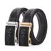 Men's belt alloy leather automatic buckle advanced sense men's fashion commuter business belt_viptrois.com