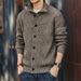 Green Deer American Retro Skin-Friendly Soft Casual Cardigan Sweater Men's Autumn Winter New Loose Knitted Jacket_viptrois.com