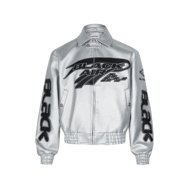 Men's Clothing retro street cleanfit litchi environmentally friendly leather jacket jacket PU leather_viptrois.com