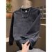 2025 Autumn And Winter Fleece Thickened Sweater Men's Trend Tie-dye Letter Steel Stamp Top_viptrois.com