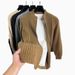Men's Solid Color Knit Cardigan - Winter Thick Sweater Jacket With Stand Collar, Casual Pullover For Autumn & Spring_viptrois.com