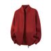 Men's Zip-Up Knit Sweater – Oversized High-Neck Pullover With Stretch Fabric (Machine Washable, Winter Casual Wear)_viptrois.com