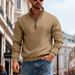 Men's Heavyweight Fleece Stand Collar Sweatshirt – Winter Loose Fit Casual Pullover With Logo_viptrois.com