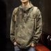 Camouflage Autumn Winter Workwear Hooded Coat Sweatshirt Retro American Style Casual Loose Half-Zip Functional Jacket_viptrois.com