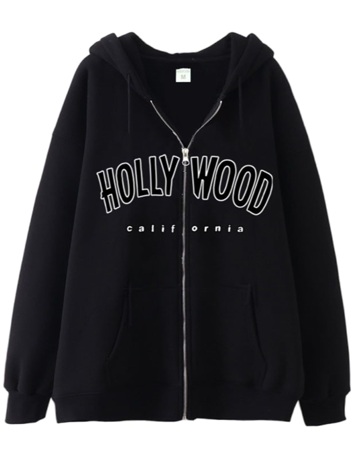 High Street Gothic HOLLY WOOD Printed Cardigan Sweatshirt Couple Trendy Loose Hooded Jacket_viptrois.com