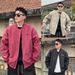 Men's Jacket Jacket Korean Version Casual Stand-up Collar Jacket Loose Top Versatile Baseball_viptrois.com