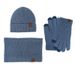 Winter hat, scarf, gloves, three piece set, plus velvet touch screen, outdoor cold proof, thickened knitted hat, three piece set_viptrois.com