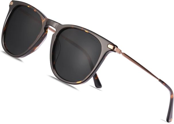 CARFIA Vintage Sunglasses, Women's Polarised Sunglasses For Driving, Fishing, Outdoors, T-black Frame, Grey Lens, 1_viptrois.com