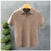 Men's Slim Fit V Neck Polo Shirt Handsome Solid Color Knitted Short Sleeve Casual Retro Korean Style Trendy Top_viptrois.com