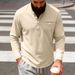 "Men's Heavyweight Twill Henley Shirt – Classic Style Long-Sleeve Layering Tee (S-XXXL, 7 Colors)"_viptrois.com