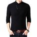 Factory Direct Supply Half Turtleneck Long Sleeve Plus Size Casual T-Shirt Men's Base Shirt 8523#_viptrois.com