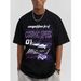 ROMWE MEN Street Life Hombres Camiseta Impresa Con Diseño De Auto_viptrois.com