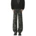 Camouflage Jeans Men's And Women's Autumn Heavy Tide Brand Loose And Old Deconstruction Straight Tooling Trousers_viptrois.com