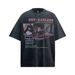 Men's Clothing High Street Washed Distressed Printed Letter Short Sleeved T Shirt Summer Men And Women Fashion Retro Loose Short Sleeved Top_viptrois.com