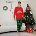 Christmas Fawn Alphabet Candy Cane Christmas Family suit printed homewear pajamas_viptrois.com
