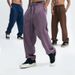 Autumn Winter New 430G Fleece Lined Solid Color Composite Unisex Casual Loose Jogger Pants_viptrois.com