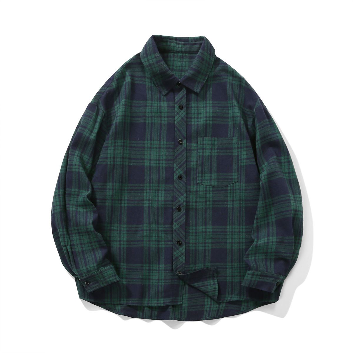 Men's Clothing Retro Long Sleeve Shirt Men's Vintage Plaid Long Sleeve Shirt – Casual Flannel Shirt With Brushed Lining_viptrois.com